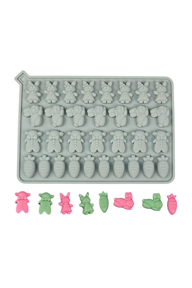 Silicone Rabbit Animal Carrot Figures Haribo Chocolate and Jelly Bean Mold