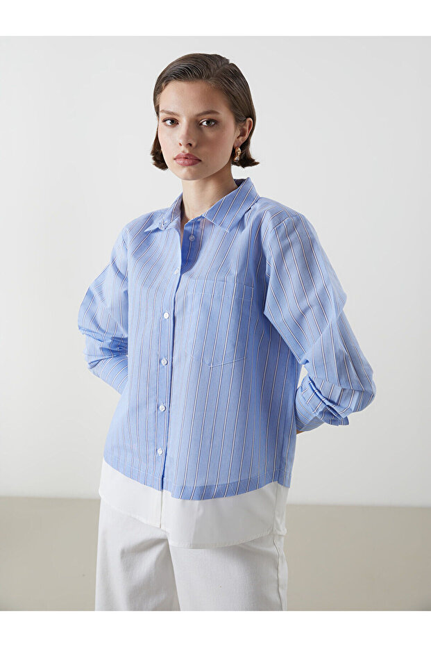 Nevavm Striped Poplin Women's Shirt with a Difference