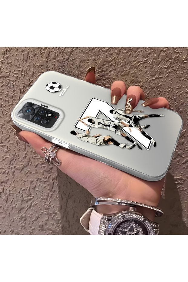 Redmi Note 11 Pro 5g Compatible Silicone Edge Hard Back Anti-Fall Phone Case Cr7 Patterned