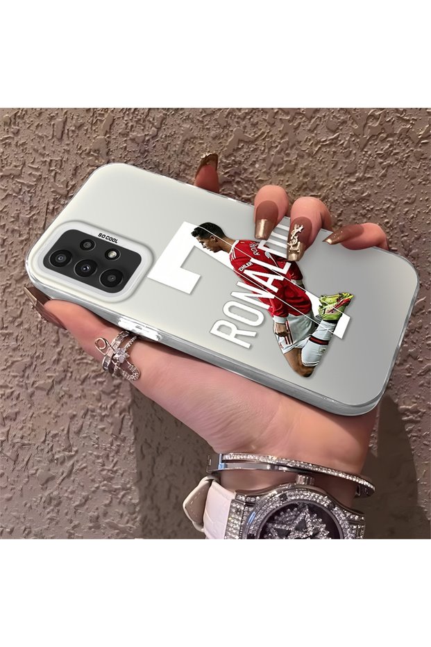 Samsung Galaxy A23 Compatible Cr7 Patterned Silicone Edge Hard Back Anti-Fall Phone Case