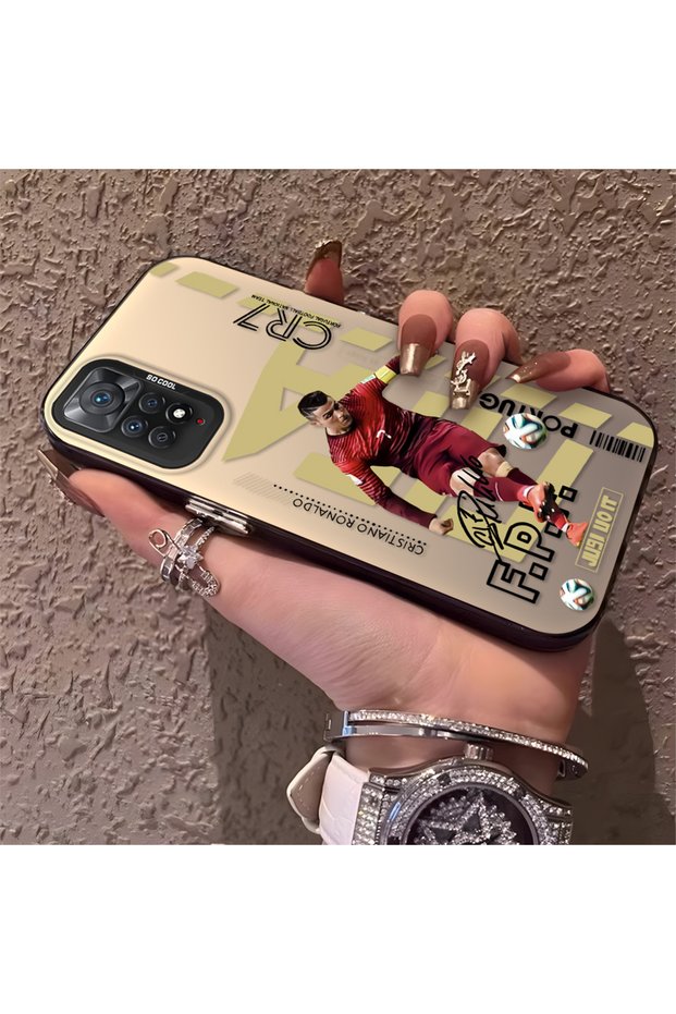 Redmi Note 11 Pro 5g Compatible Silicone Edge Hard Back Anti-Fall Phone Case Cr7 Patterned