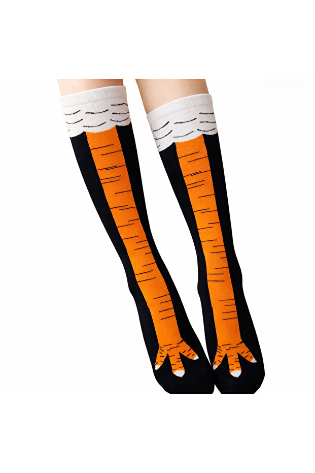 1 Pair Unisex Chicken Leg Figure Tennis Knee Socks