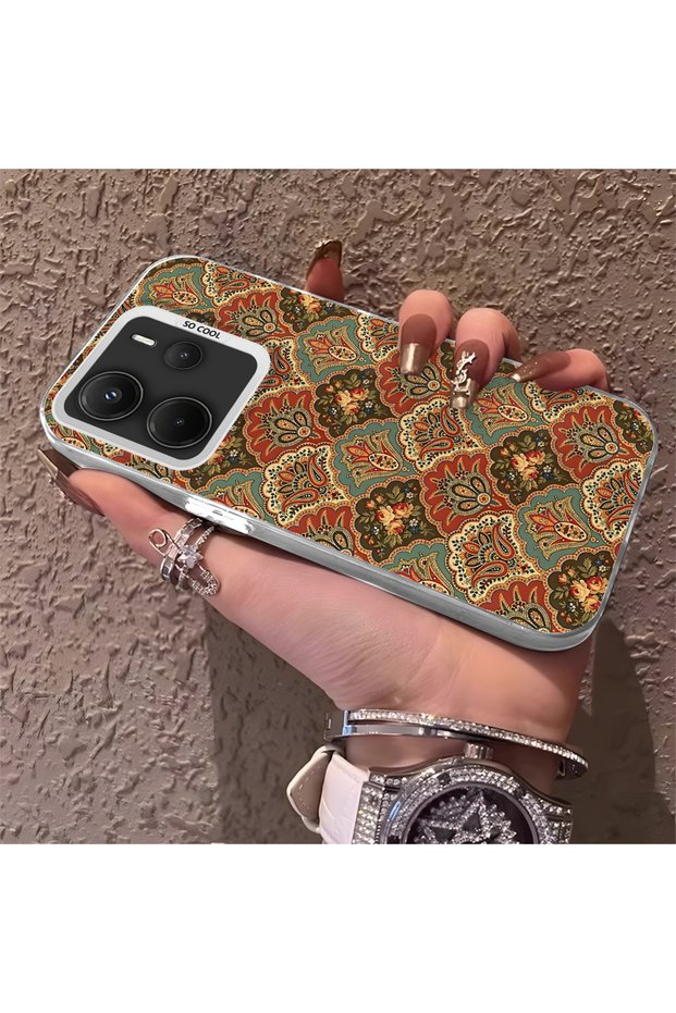 Redmi Note 14 4g Compatible Silicone Edge Hard Back Anti-Fall Phone Case Art Pattern