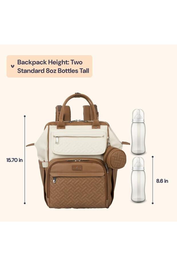 Multifunctional Diaper Backpack Cream - 2