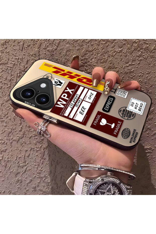 iPhone 16 Compatible Silicone Edge Hard Back Anti-Fall Phone Case Dhl Patterned