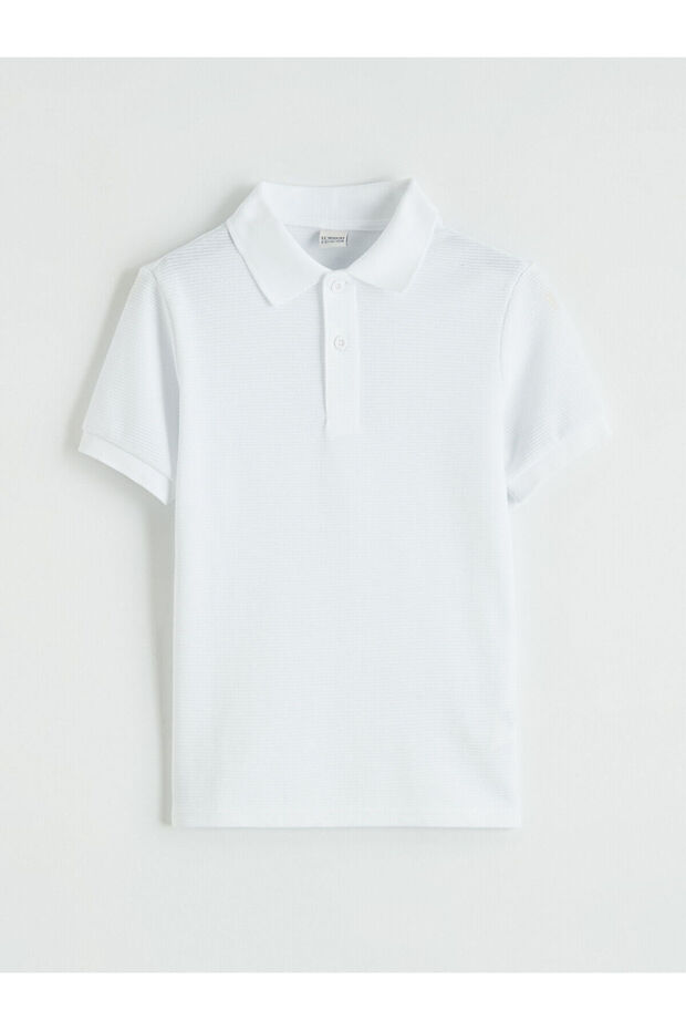White Polo Neck Boy's T-Shirt