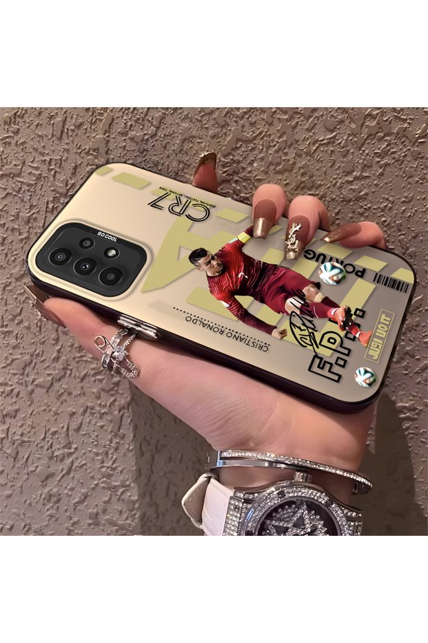 Samsung Galaxy A23 Compatible Silicone Edge Hard Back Anti-Fall Phone Case Cr7 Patterned
