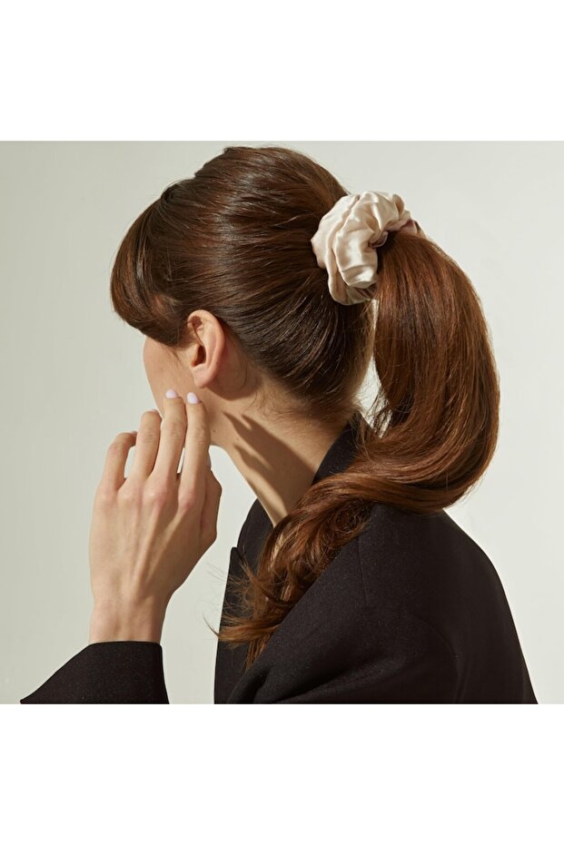 Set de 2 elastice de păr, CurLia, mătase, multicolor - 2