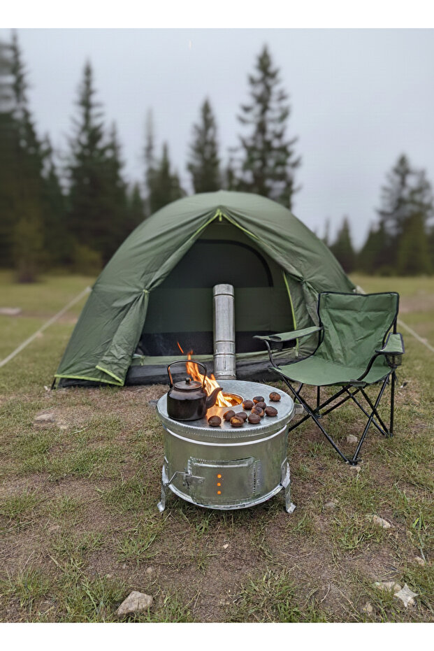 Mermer granit mangal kamp Sobası - 2