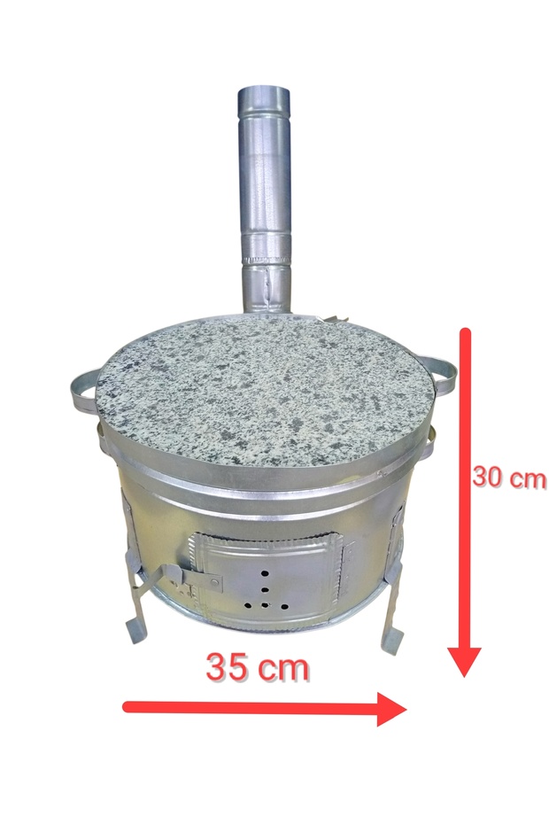 Mermer granit mangal kamp Sobası - 3