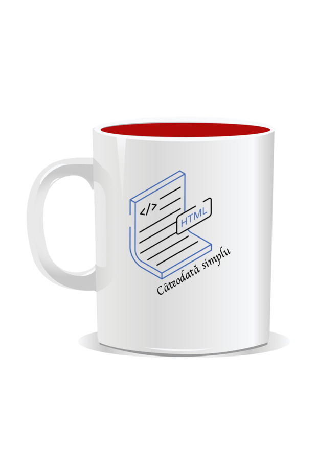 Personalized mug with messages for programmers, HTML, sometimes simple - 2