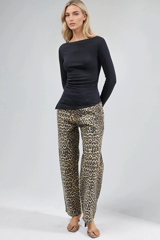 BUSEM Kayık Yaka Pamuklu Bluz - 2