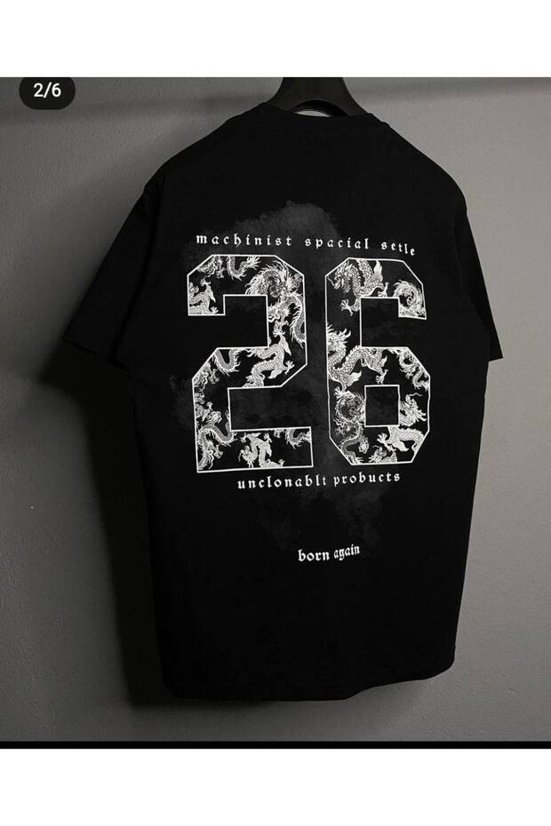 Unisex Black Color Oversize Printed T-Shirt Streetwear Comfortable Fit Daily Premium Quality