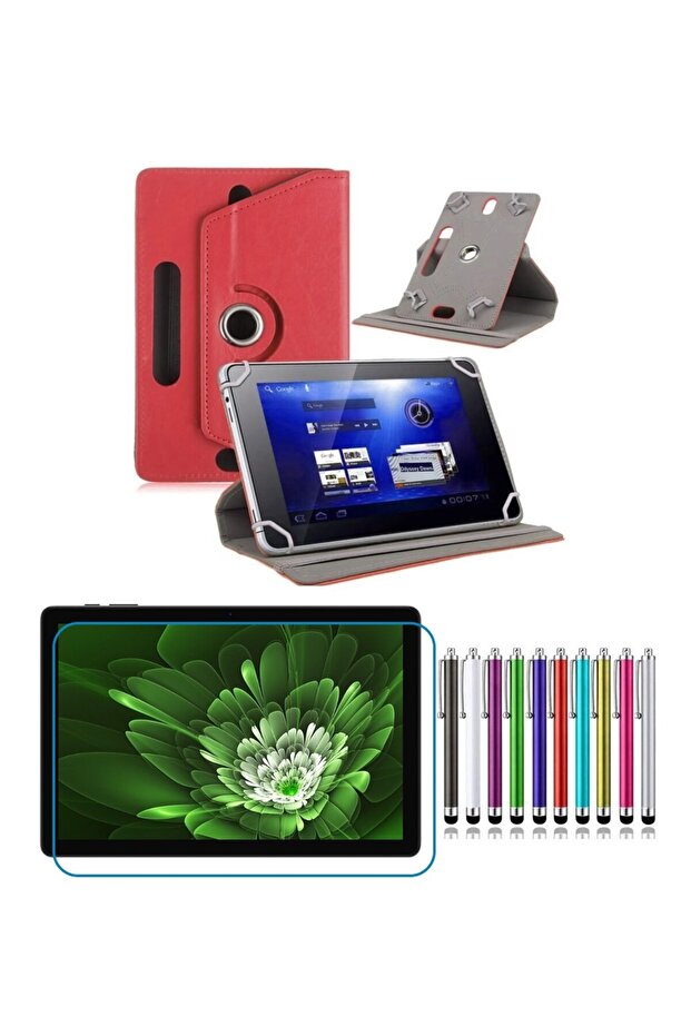 Tablet Case with Stand + Nano Shatter-Resistant Screen Protector + Touch Pen for Philip S T7305 10.1”