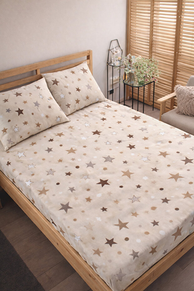 Patterned Cotton Elastic Sheet Set Fully Wrapping Non-Slip Flexible 100X200 Single Size