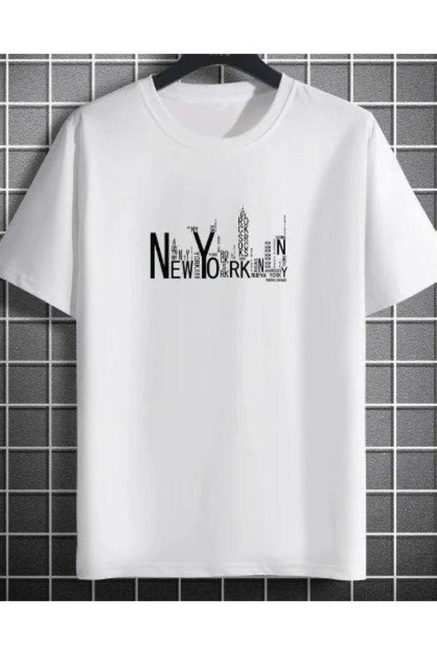 Unisex White Oversize T-Shirt Printed Relaxed Fit Casual Streetwear Stylish Premium