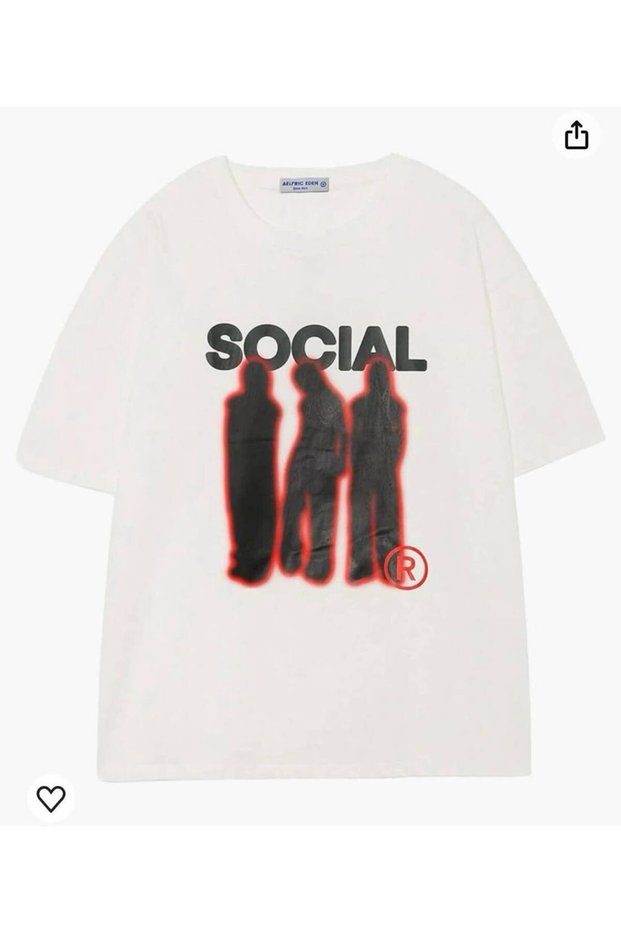 Unisex White Oversize T-Shirt Printed Relaxed Fit Casual Streetwear Stylish Premium