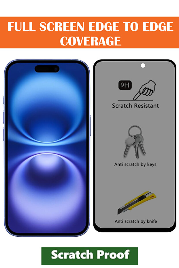 Apple iPhone 16 - Privacy Tempered Glass Screen Prortector - 2