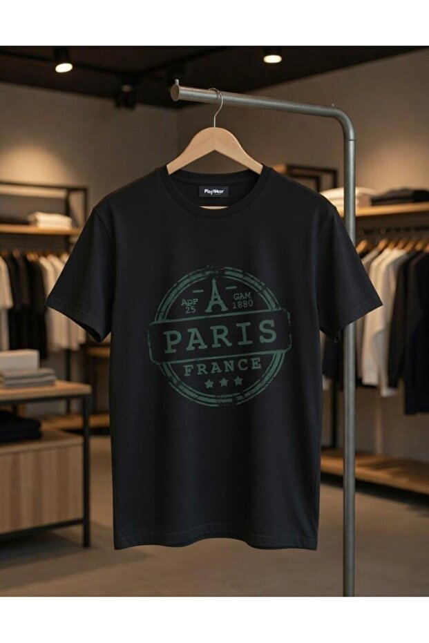 Unisex Comfortable Fit Paris Vibes Printed T-Shirt