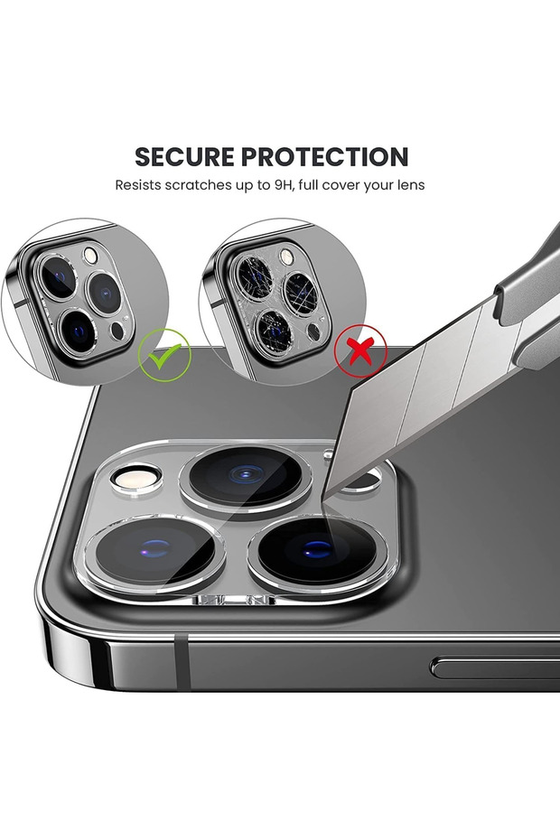 واقي عدسة كاميرا شفاف لهاتف iPhone 12 Pro Max - 3