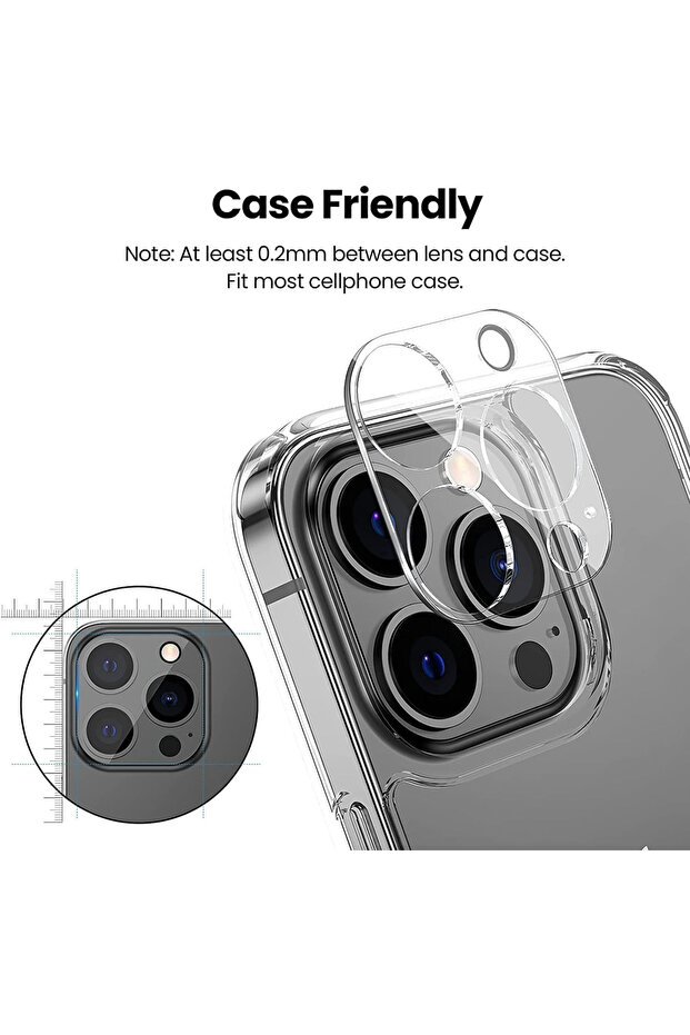 واقي عدسة كاميرا شفاف لهاتف iPhone 12 Pro Max - 2
