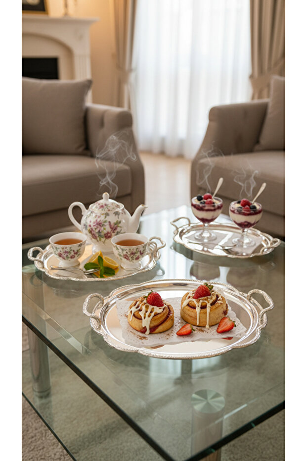 Multi-purpose serving tray set - 6