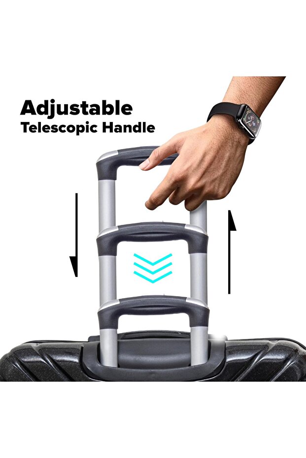 طقم حقائب سفر صلبة بعجلات دوارة - 4