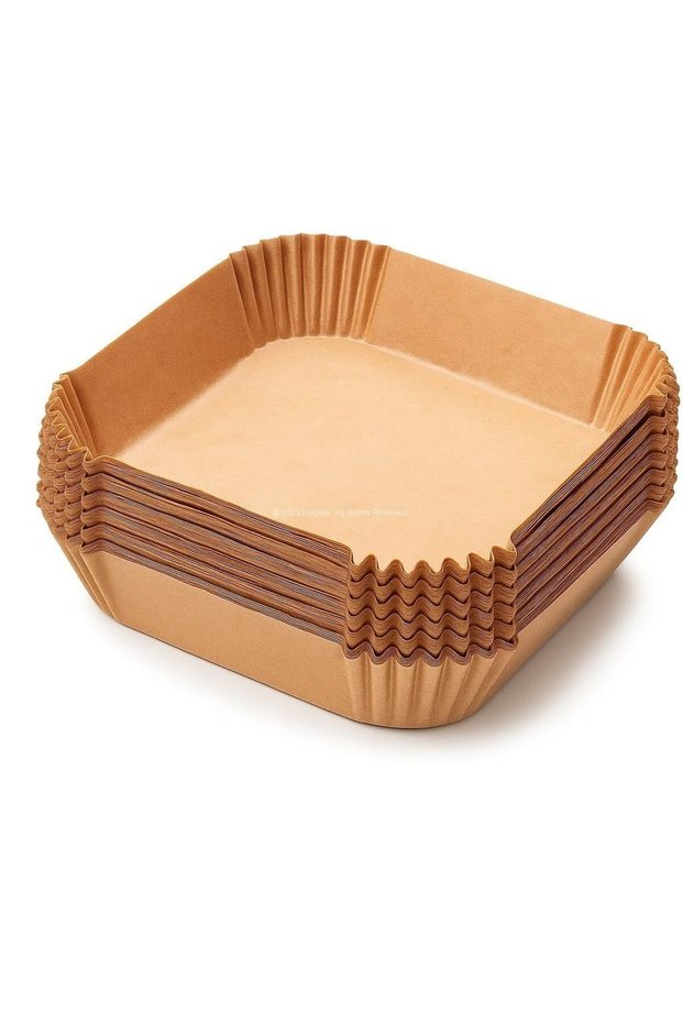 Airfryer Baking Paper 20X20 Square XXL 50 Pieces - Fireproof, Oil-Resistant, Non-Stick, Bpa-Free