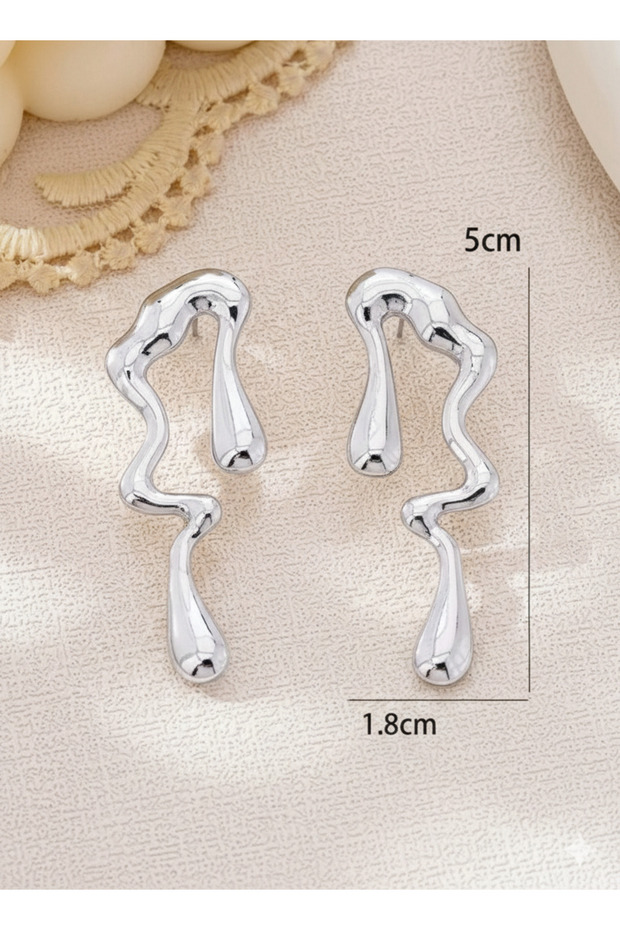 Asymmetric Basic Earrings - 3