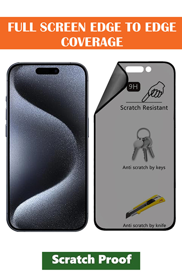 واقي شاشة الخصوصية من السيراميك غير اللامع لهاتف آيفون 15 برو ماكس من آبل - 3