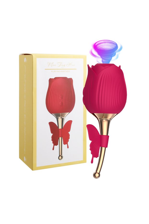 Vibrator fluture în formă de trandafir