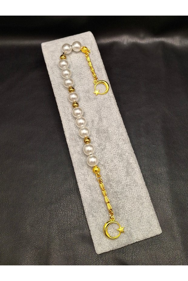 Special Gold Color Combination Plated Pearl 11-Piece Zaza Prayer Beads