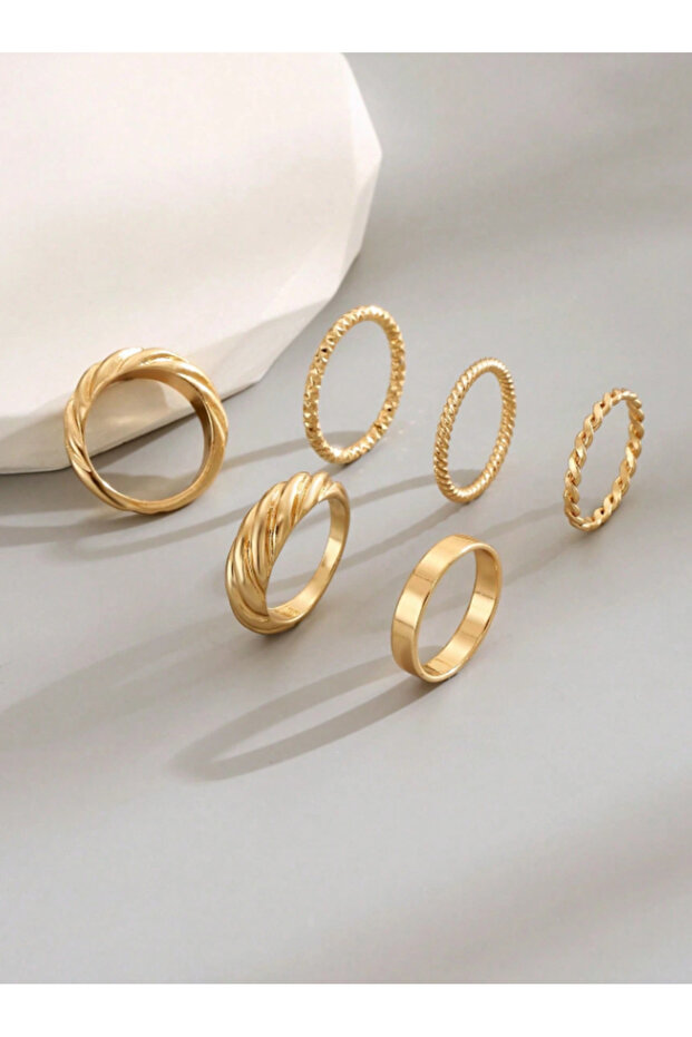 6'lı Burgu Basic Yüzük Seti - 3