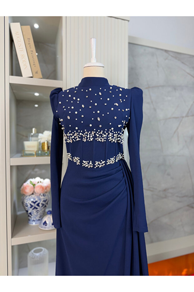 Aria Abiye Lacivert - 4