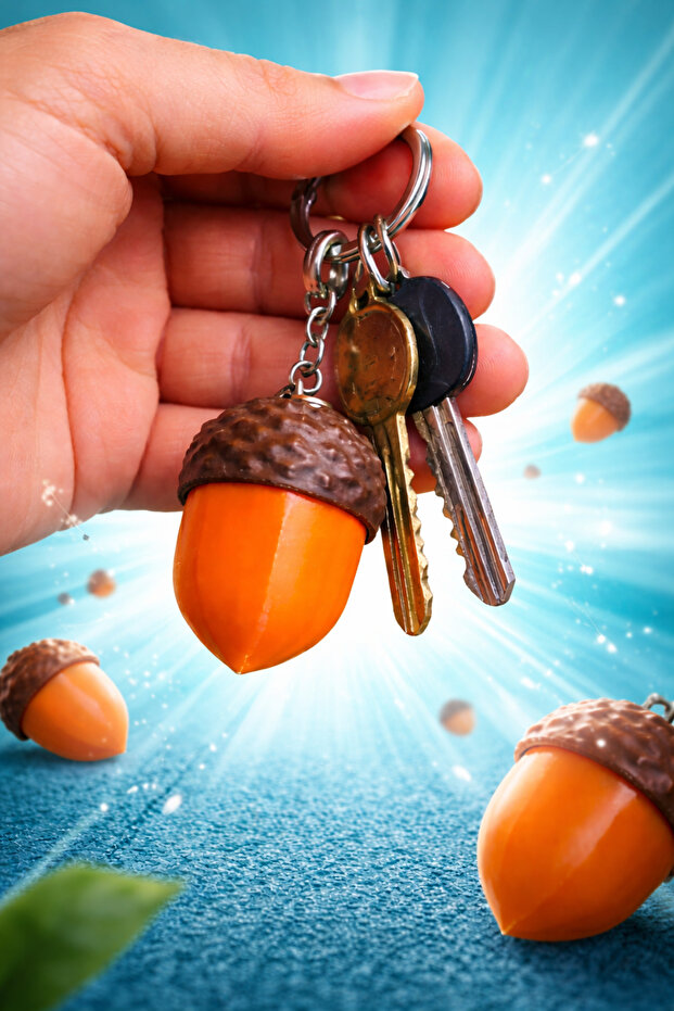 Acorn Design Clicker Keychain Stress Keychain