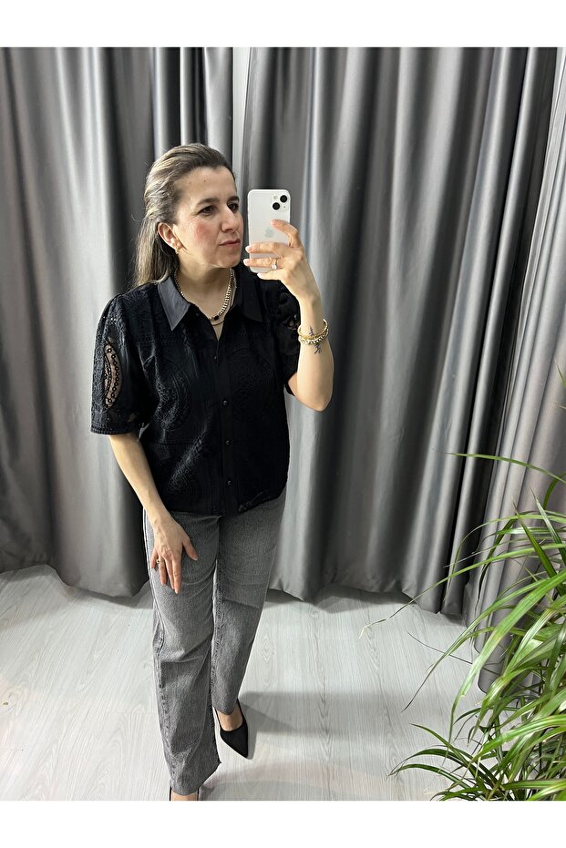 Dantelli gömlek - 2