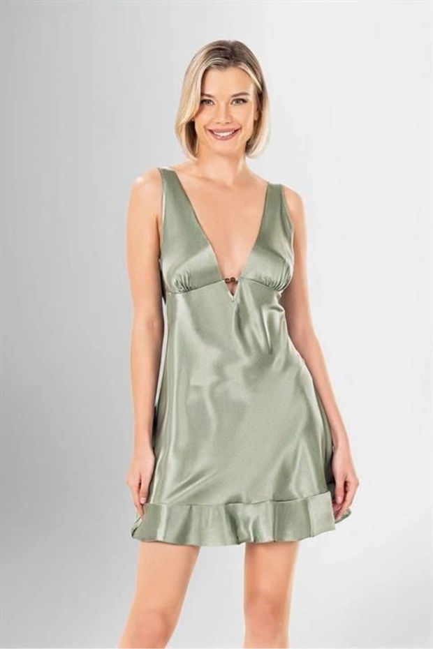 2 Piece Short Dressing Gown Set Patterned - 2