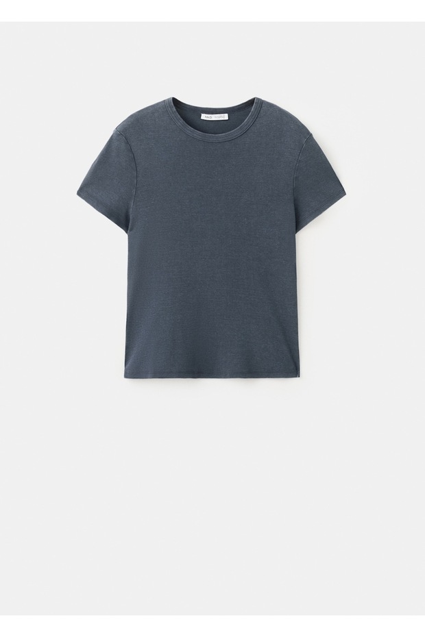Pamuklu dikişli tişört - 3
