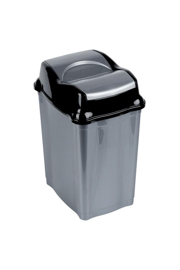 Gray plastic waste bin 28 l - 3
