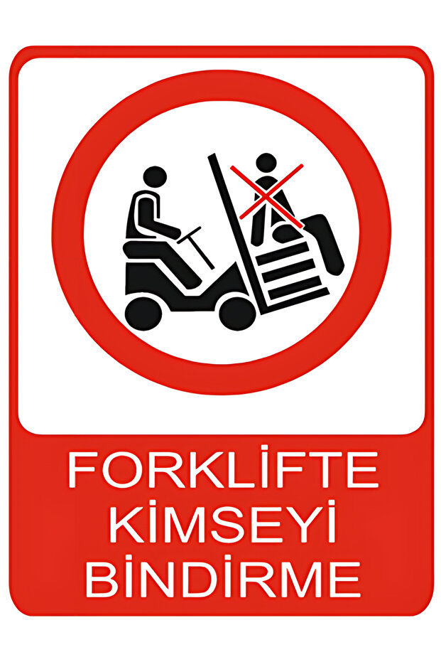 Forklift Trucks Must Not Be Tied down Dekota Printing – 3 mm Forex Warning Sign 25 cm × 35cm