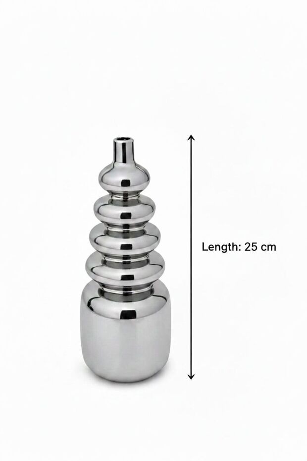 فازة سيراميك فضي - 1