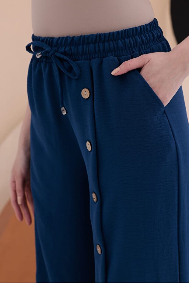 بنطلون كوكونات مزين بأزرار HKN34 - 4