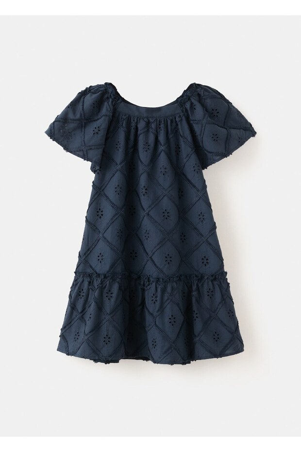 İşlemeli kısa elbise - 2