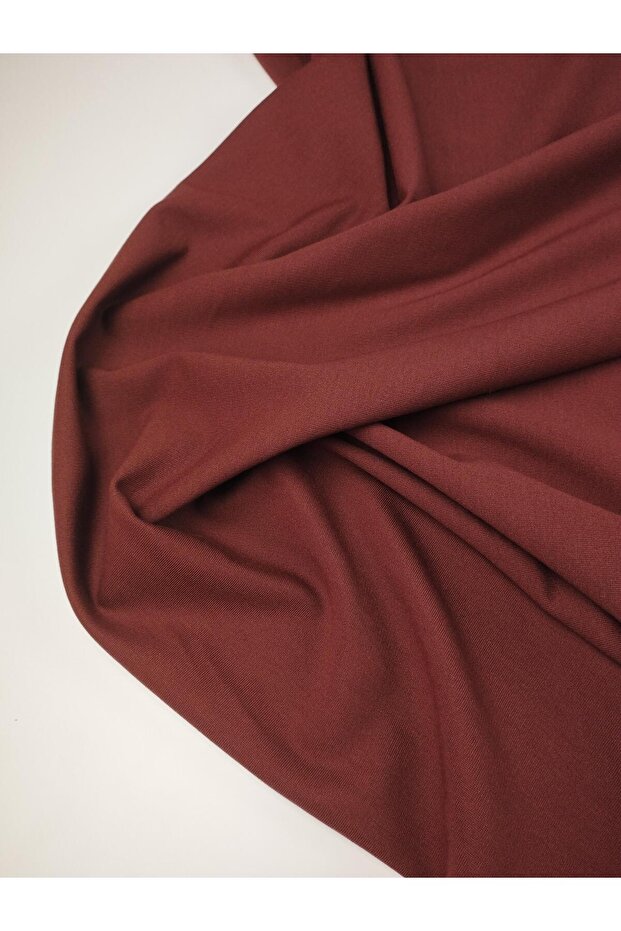 Interlock Jersey Fabric in Red Brown Color Width: 160 cm