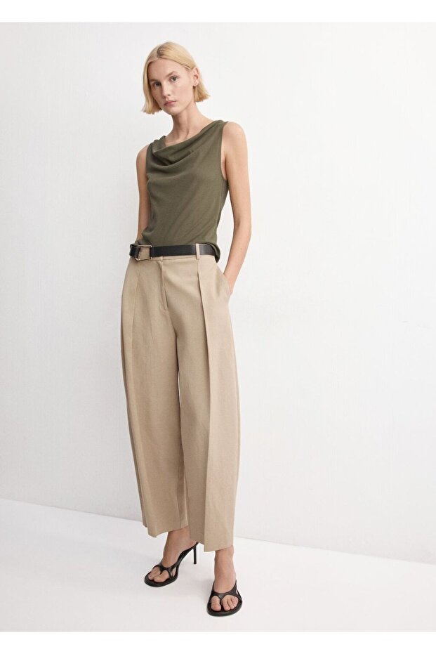 Drapeli yaka dar kesim üst - 2