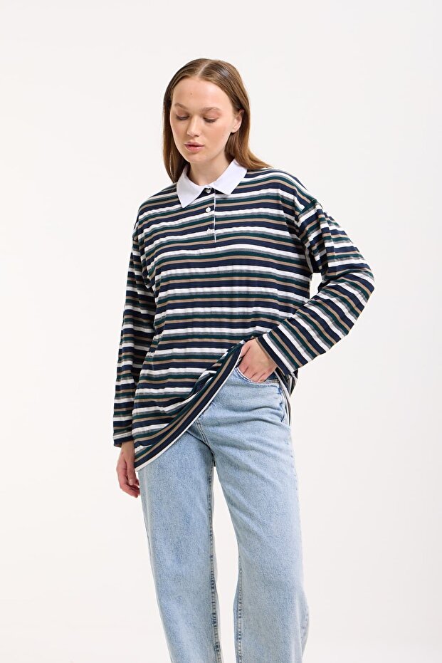 Polo Yaka Sweatshirt - 5