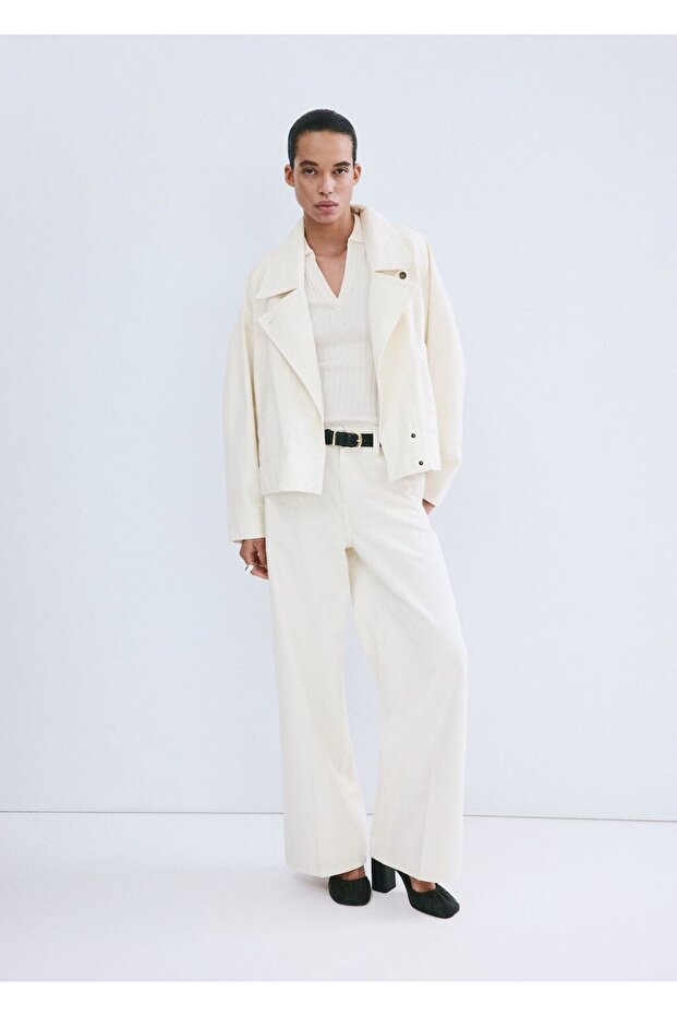 Kemerli denim trençkot - 8