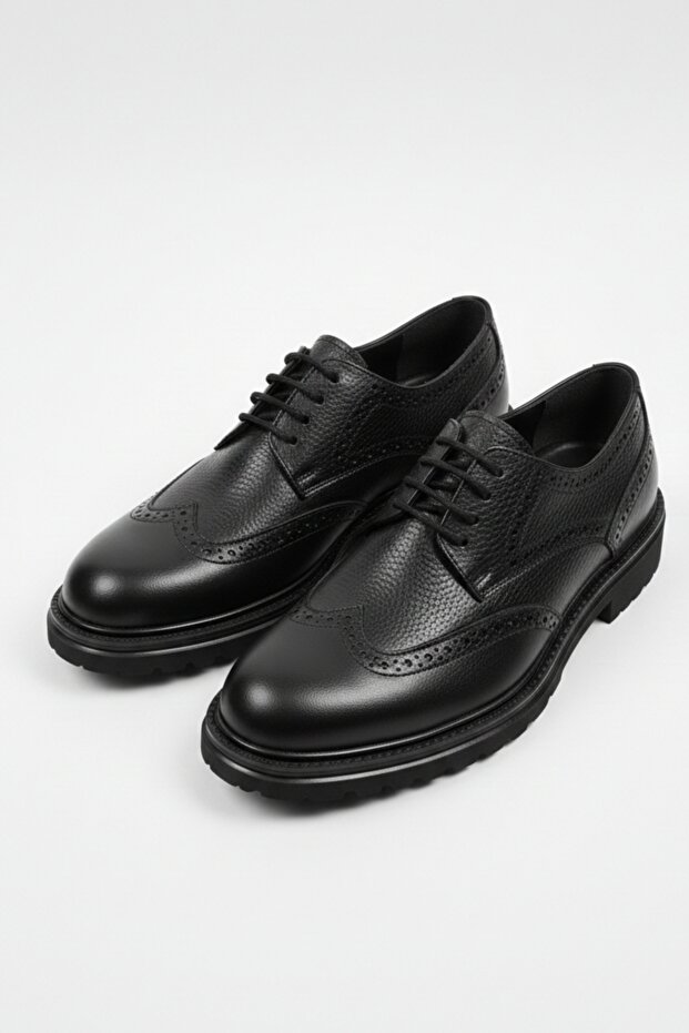 100% Genuine Leather Black Casual Comfortable Classic Men's Shoes Luass28Al0047
