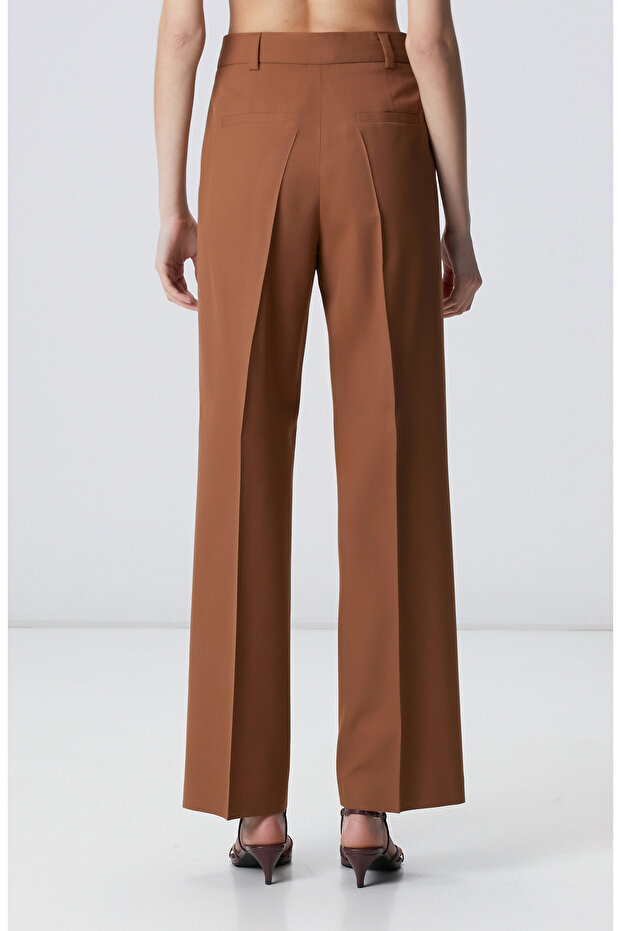 Camel Yün Karışımlı Pantolon - 4