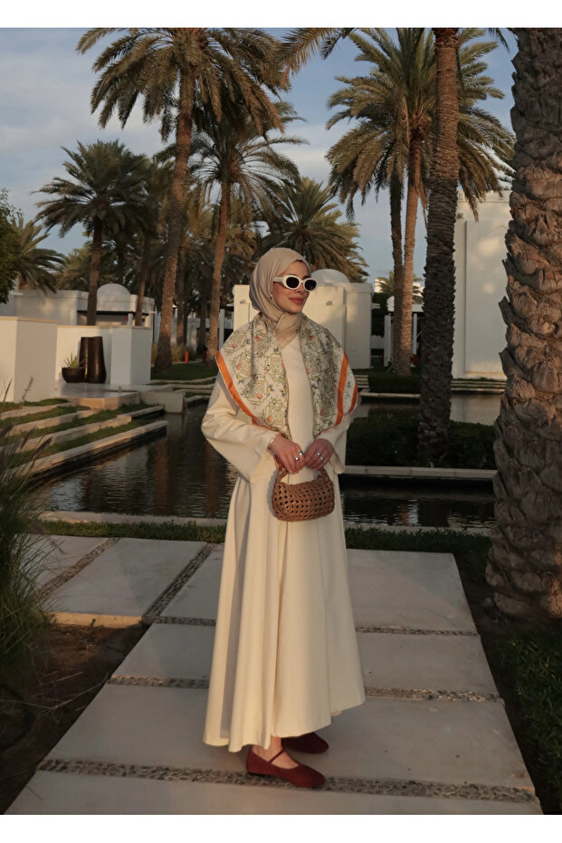 5011 COOL ELBİSE vanilya - 7